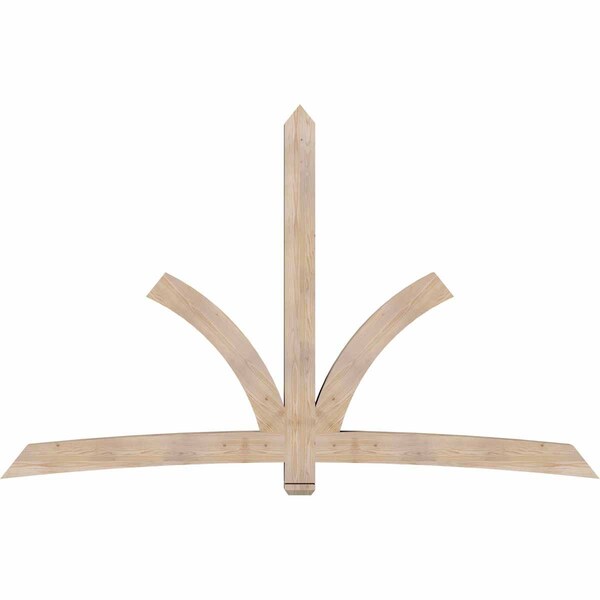 Ekena Millwork Davenport Smooth Timber Gable Bracket, Douglas Fir, 108"W x 68"H x 5 1/2"D x 5 1/2"F, 15/12 Pitch GBW108X68X0606DAV00SDF - main
